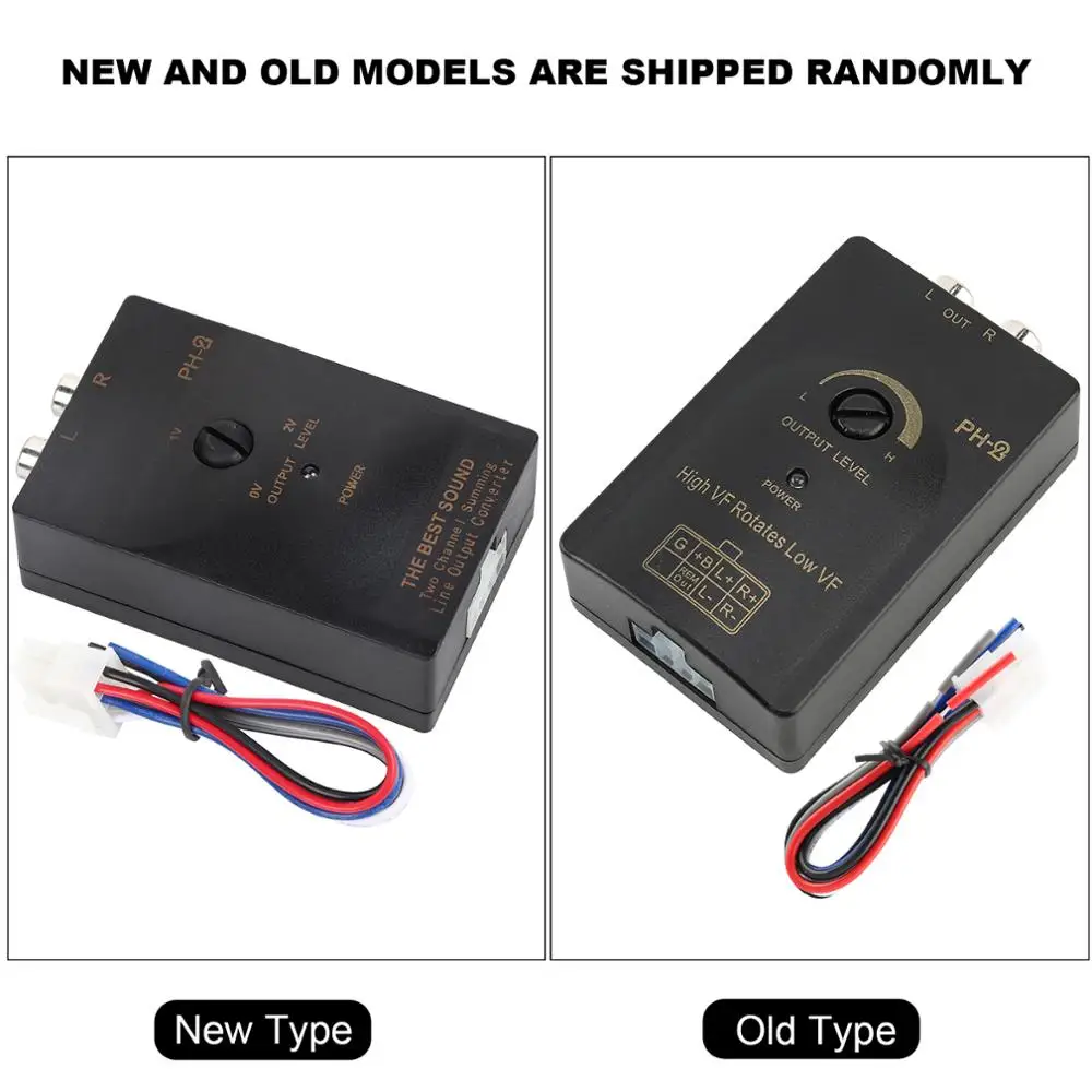 Автомобильный RCA выход Стереодинамик с высоким и низким уровнями конвертер