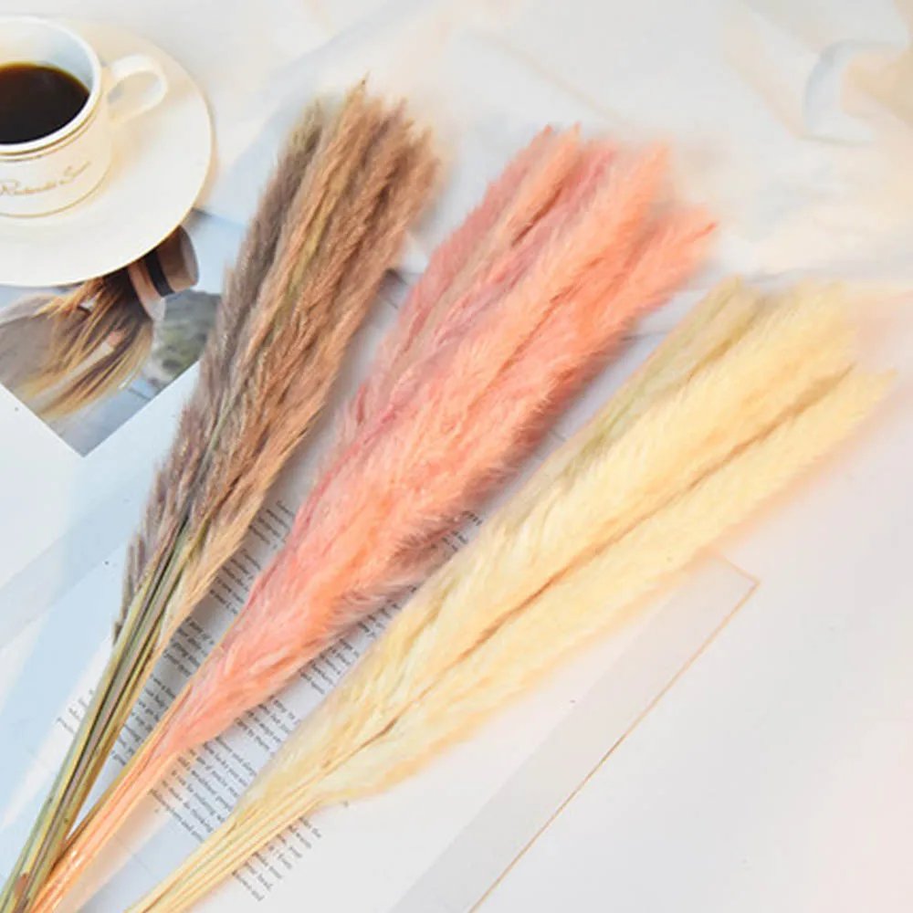 20 шт. свадебный цветок букет Натуральные Сушеные маленькие пампасы темно розовый