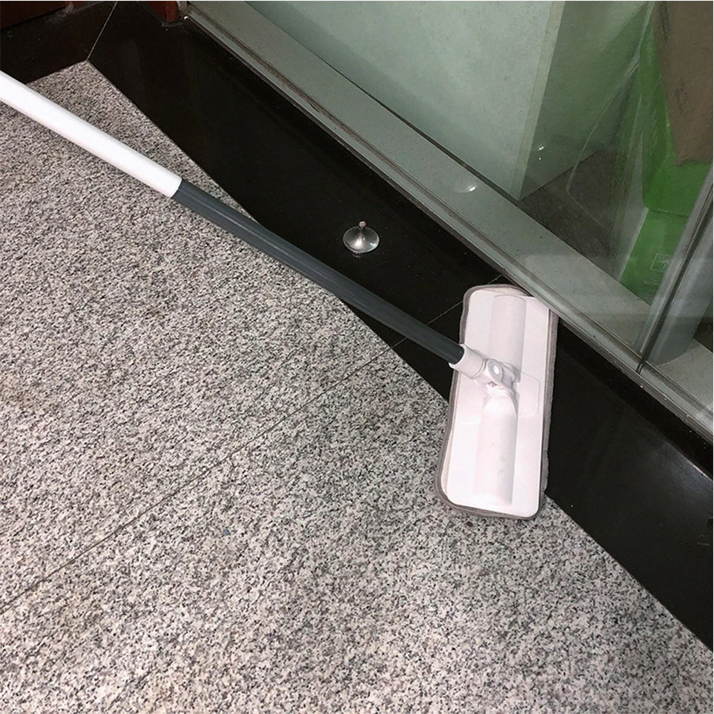 Чистящее средство для мытья полов, плоская Швабра для кухни из микрофибры, вращающаяся на 360 градусов, четыре секции, для дома в отеле, мягкая офисная длинная ручка