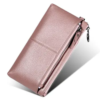 

Women Long Large-capacity Wallet Female Coin Purse Geometric Bracelet Coin Card Holder Genuine Leather New Fashion Mobile