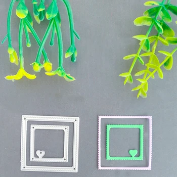 

Photo album frame Peach Heart Photo frame Decoration Metal cutting Die scrapbook Paper knife stamping Die New style