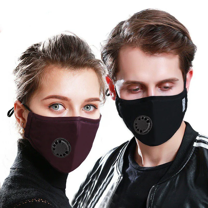 Face Mask with Breathing valve Anti-dust Dustproof Mask PM2.5 Filter paper Have Stock
