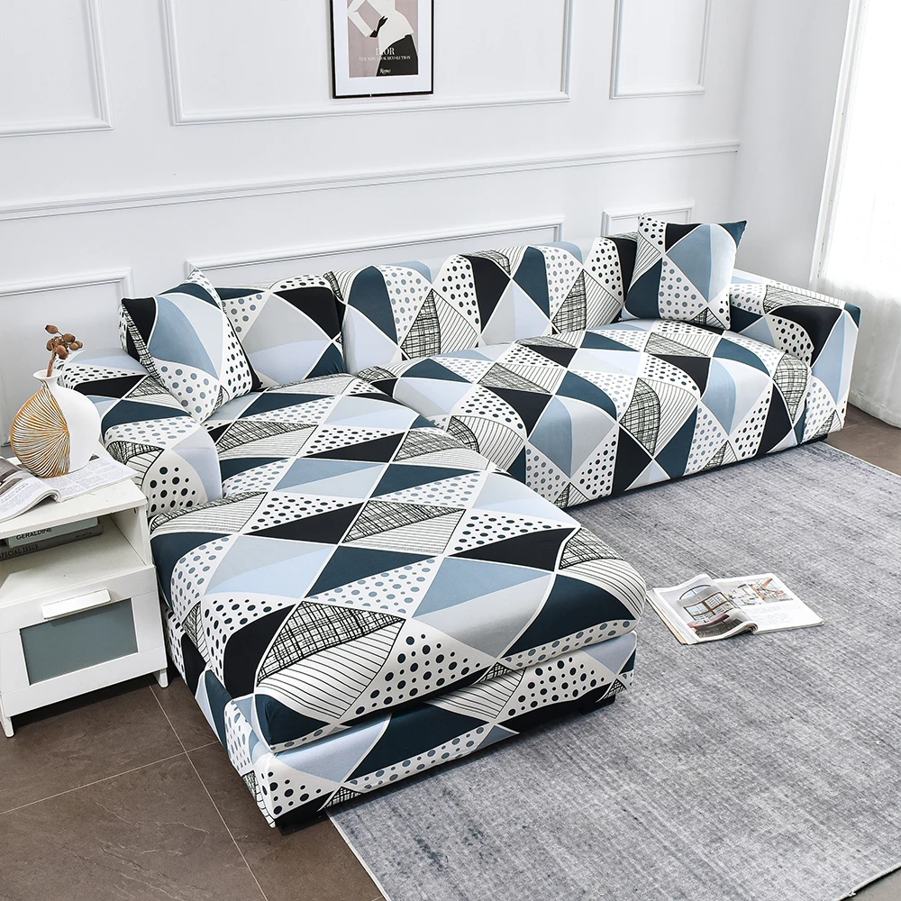 Lshaped Sofa Elastic Covers Lshaped Corner Sofa Cover Plaid