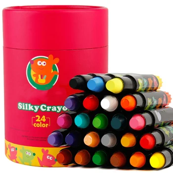 

Rotatable Silky Washable Safe School Art Supplies Crayon Set Non Toxic Students Graffiti Oil Painting For Toddlers Portable