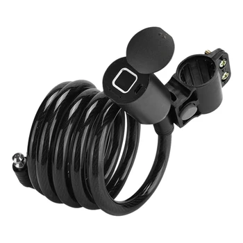 

Smart Fingerprint Lock Bicycle Motorcycle Steel Cable Lock Waterproof Security Portable Keyless Anti-Theft Lock