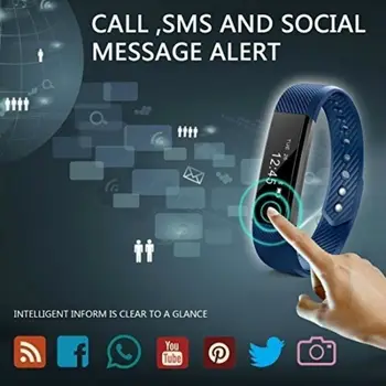 

Fitness Bracelet ID 115 Smart Bracelet Vibrating Alarm Clock Smart Band Hembeer Fitness Watch For Running Walk
