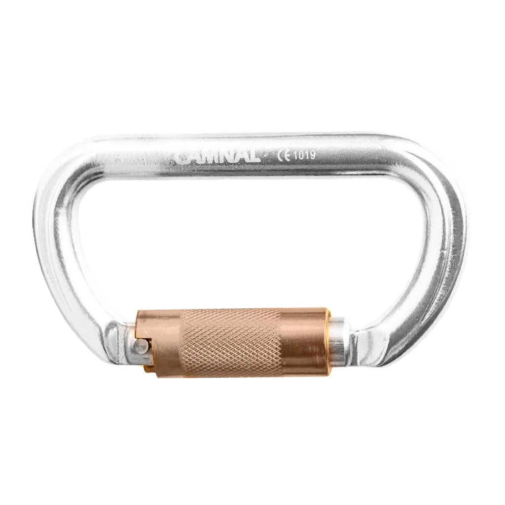 25KN Twist Gate Auto Locking O shape Carabiner Hook Clip For Climbing Mountaineering Caving Exploring Rappelling