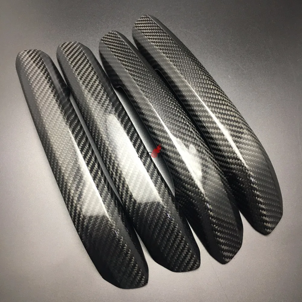 

Real Carbon Fiber Door Handle Cover Trim For Audi A4 B9 4dr Sedan 2016 2017 Without Smart Key Hole