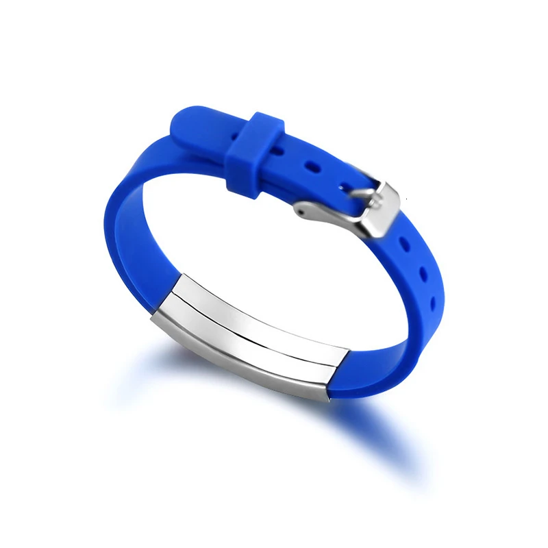 Silicone Bracelet Medical Alert ID For Men Women Personalized Diabete ICE Engraved
