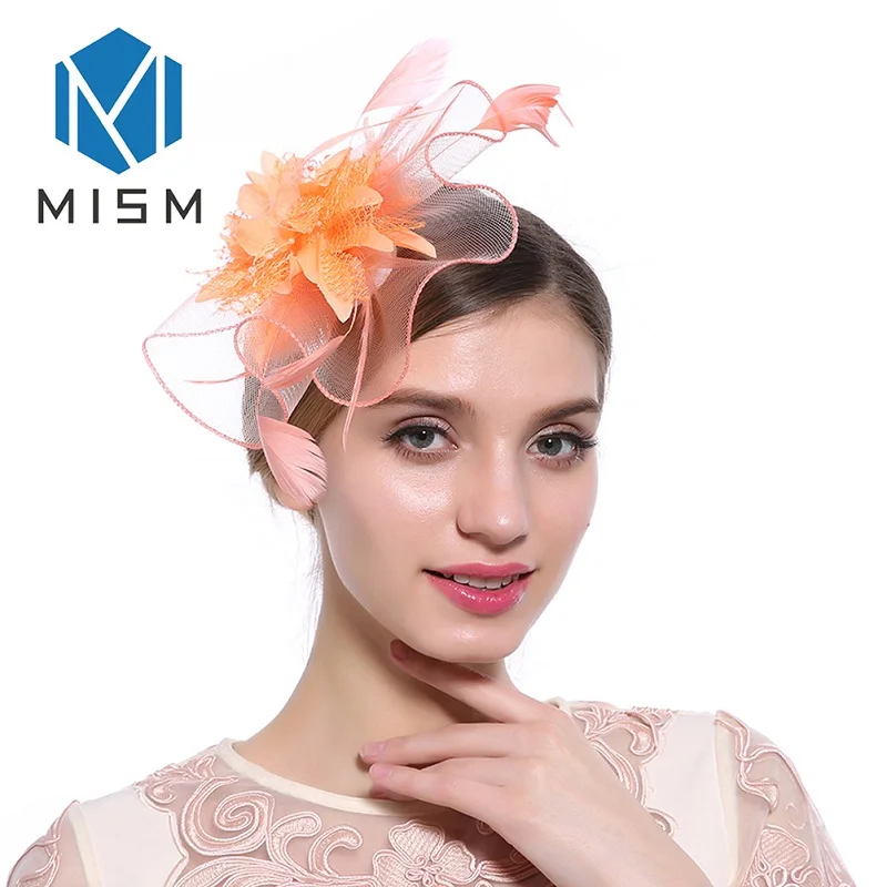 M MISM, женские элегантные заколки для волос, заколки для волос, полый цветок, бисер с перьями, резинки для волос, пряжа, Коктейльные, вечерние, свадебные аксессуары для волос - Цвет: STYLE 1 F