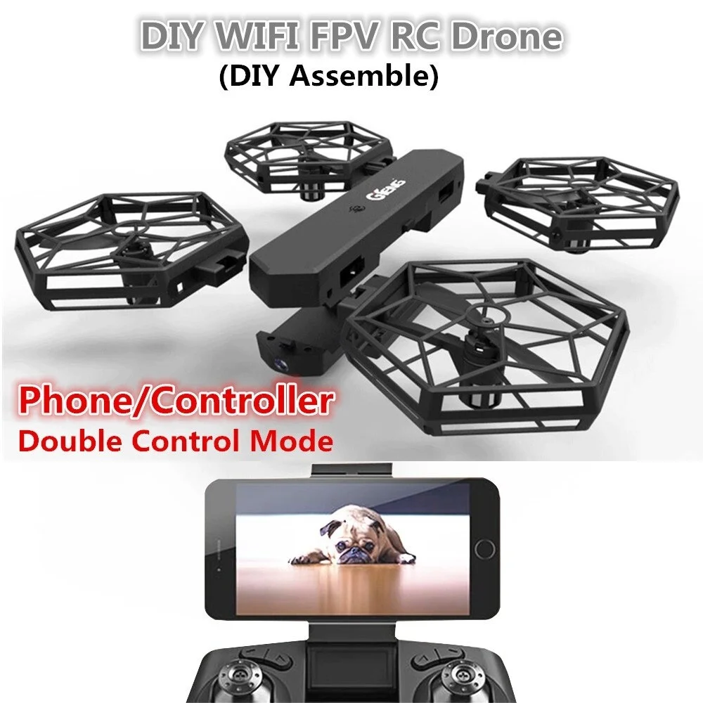 

G-sensor RC Quadcopter T908W 0.3MP Camera Wifi FPV DIY Drone Altitude Hold Headless Mode for Children