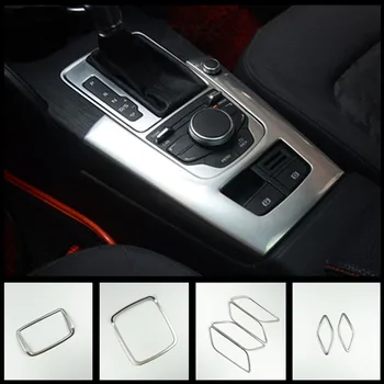 

Car Console Head Lamp Button Frame Air Vents Decorative Cover Trim For Audi A3 8V Interior Rear Cigarette Lighter Panel Sticker