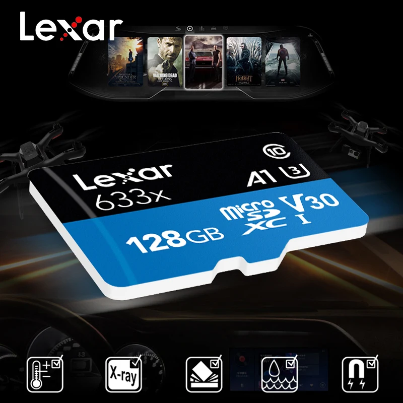Карта памяти Lexar 32 ГБ 64 карта MicroSD SDHC/SDXC 128 256 512 класс 10 до 95 МБ/с./с для чтения