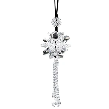 

Car Accessories Crystal Flower Car Ornaments Car Rearview Mirror Pendant Car Decoration Car Interior