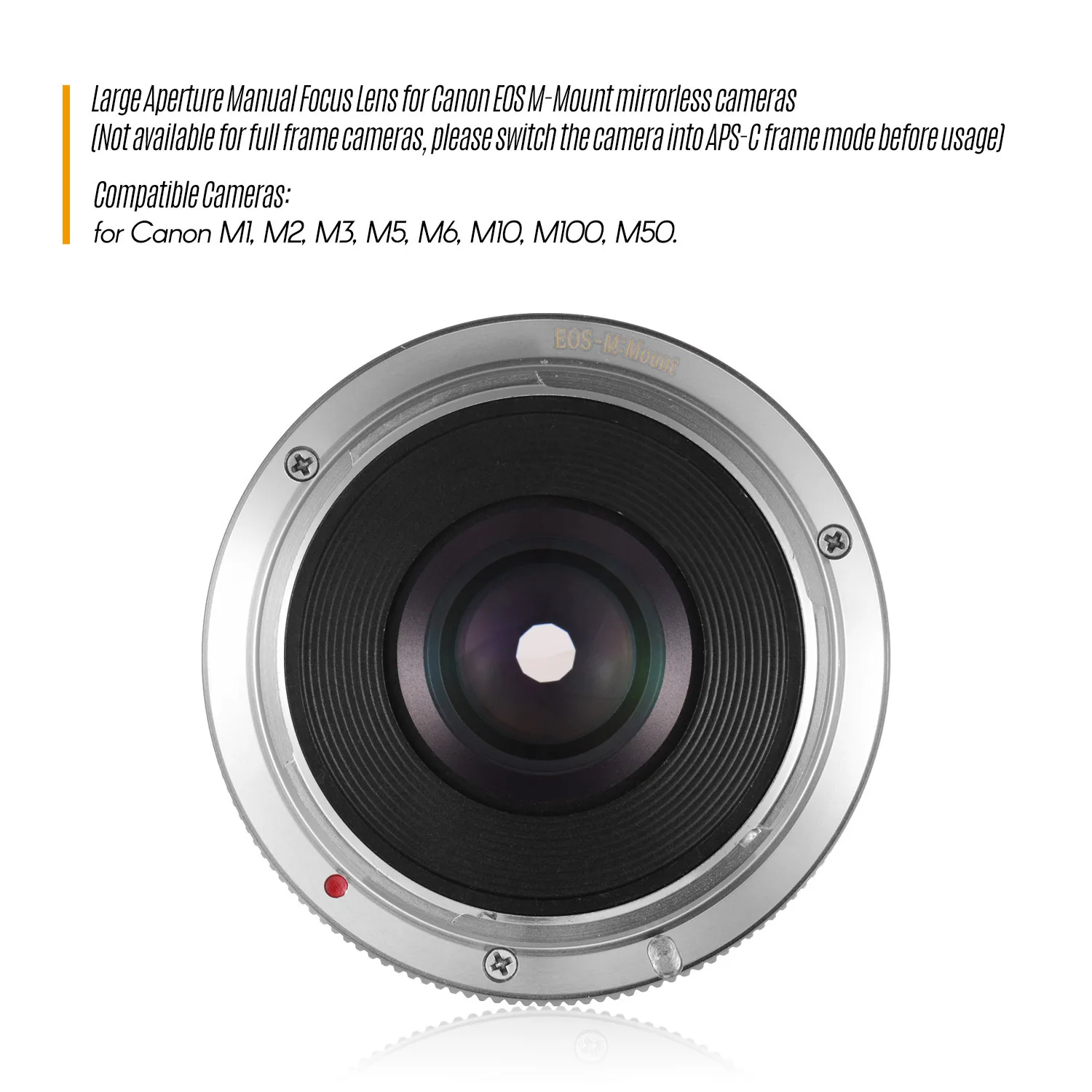 35mm F1.6 Manual Focus Lens Large Aperture Compatible with Fuji FX-Mount/for Canon EOS M-Mount/M43-Mount Mirrorless Cameras lens