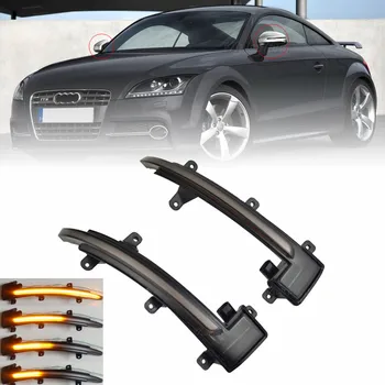

LED Dynamic Turn Signal Light For Audi TT TTS MK2 8J 2007-2014 TTRS R8 Side Mirror Indicator Lamp Sequential Blinker Trim