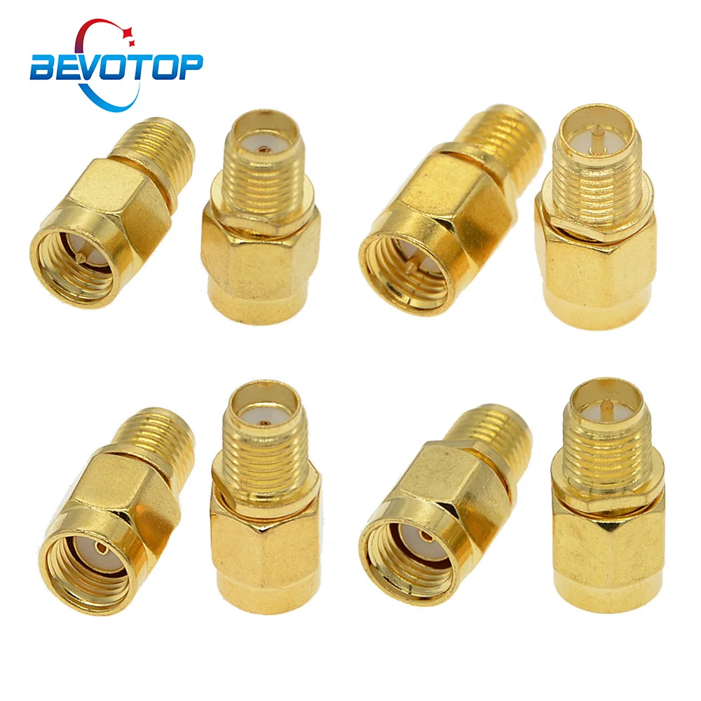 Precio bajo 2 unids/lote RF SMA/RP-SMA, enchufe macho a hembra, convertidor de conector de Adaptador Coaxial RF para antena Raido SMA a SMA lbQKMlaDg9d