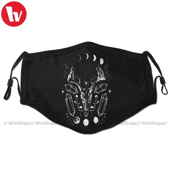 

White Witch Mouth Face Mask Crystal Moon Facial Mask Cool Kawai with 2 Filters for Adult