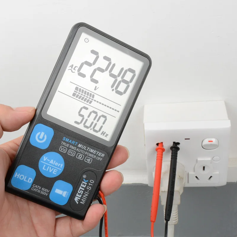 Koop MESTEK Ultra Draagbare Digitale Multimeter Grote 3.5 inch LCD 3 Line Display Voltmeter AC DC Voltage NCV Weerstand ohm Hz Tester