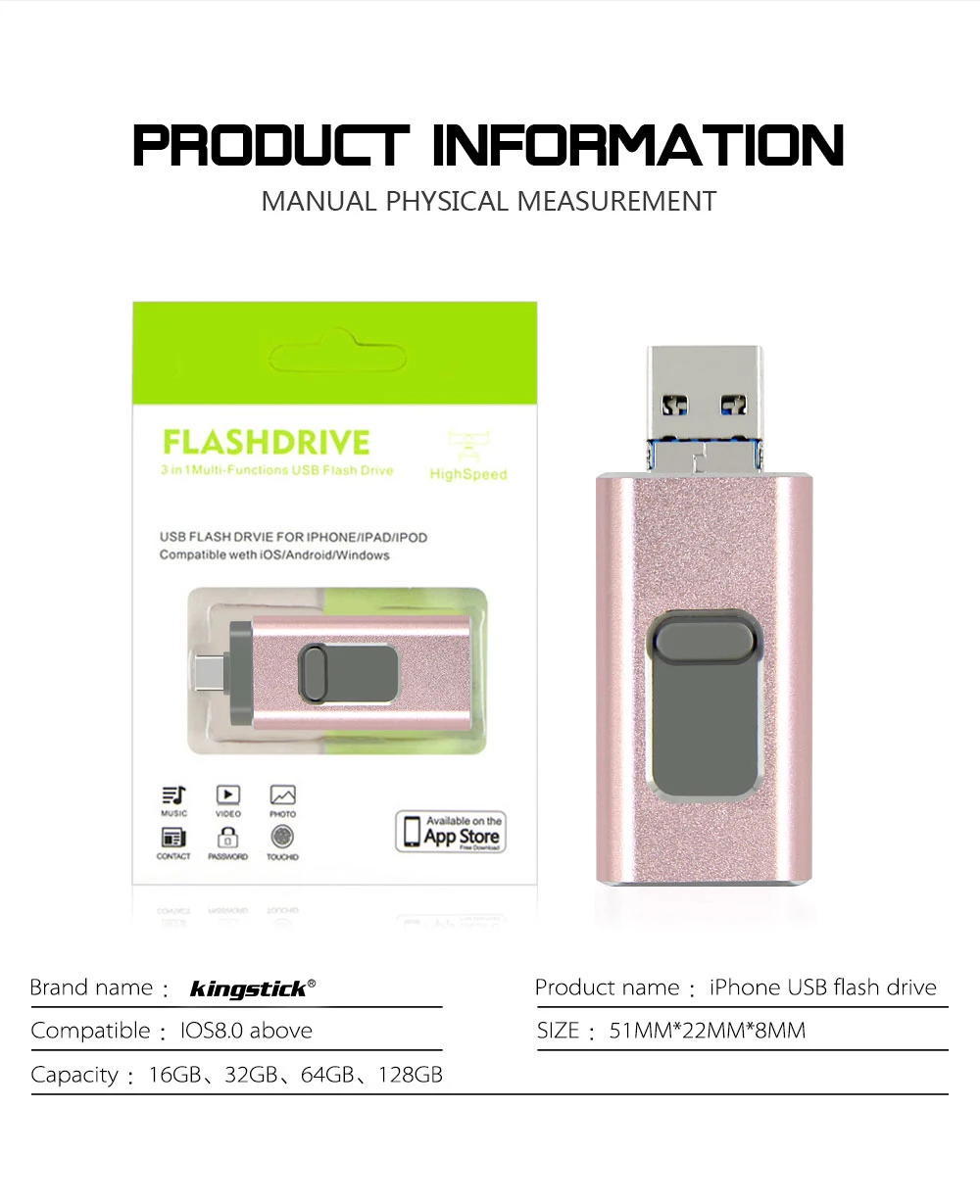 USB флэш-накопитель для iPhone X/8/7/7 Plus/6 Plus/6s/5/SE/ipad OTG флеш-накопитель HD флеш-накопитель 8 Гб оперативной памяти, 16 Гб встроенной памяти, 32 ГБ, 64 ГБ, 128 ГБ флэш-накопитель usb 3,0