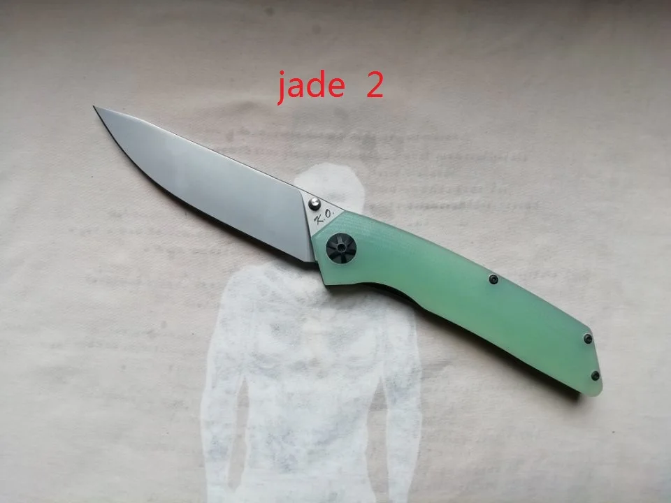 Jade дизайн большой удобный Титан и G10 Ручка S35VN лезвие подшипник боевой и туристический нож