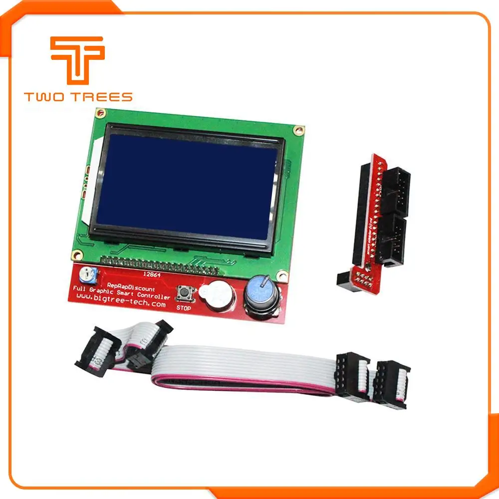 Детали 3D-принтера Reprap Ramps 1,4 комплект с Mega 2560 R3+ Heatbed MK2B+ 12864 ЖК-контроллер+ A4988 Драйвер+ концы+ кабели