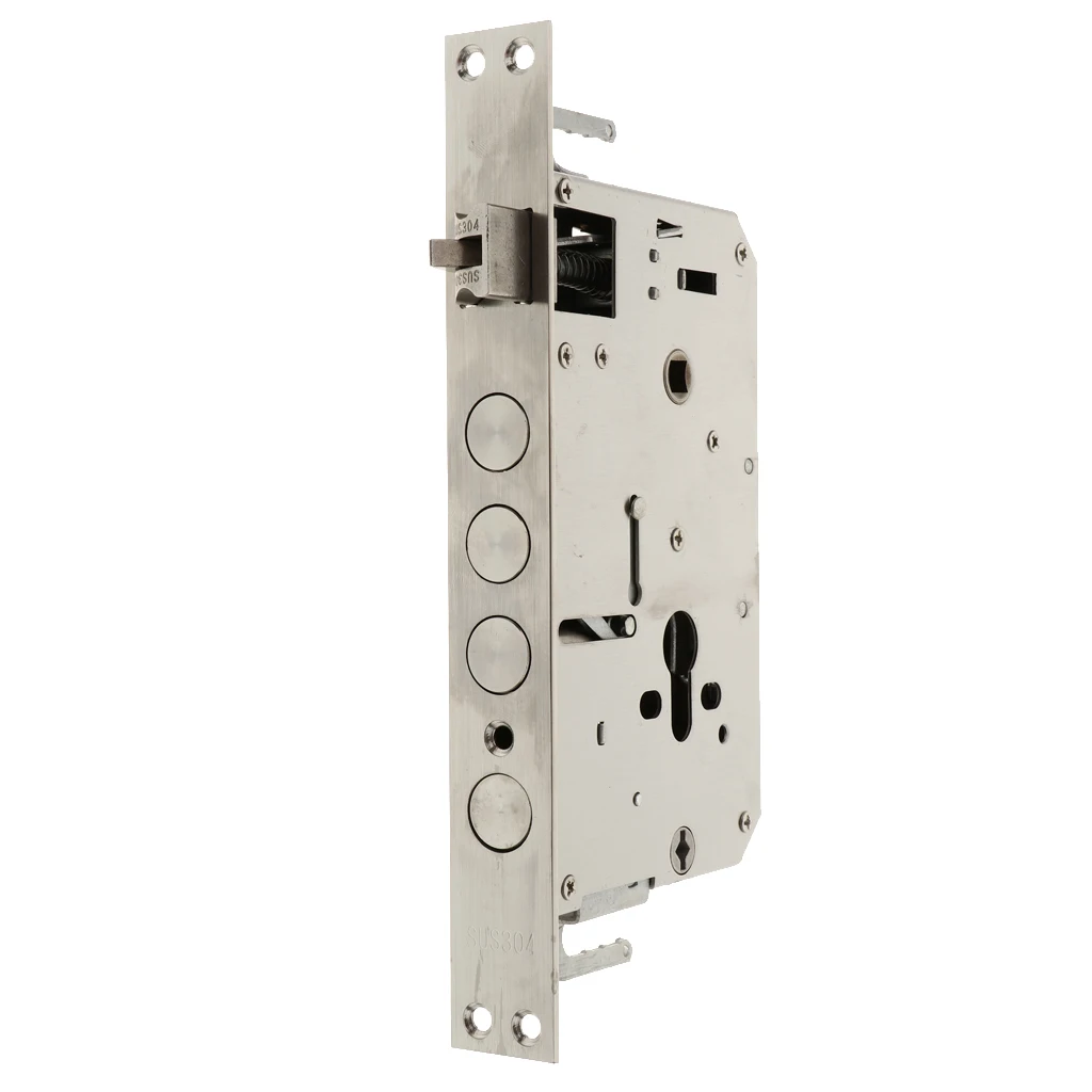 304 Stainless Steel Deadbolt Lock Body Dead Bolt Mortise Cylinder Door Lock Lock Replacement Part