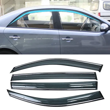 

For KIA Forte 2009-2017 Car Window Sun Rain Shade Visors Shield Shelter Protector Cover Trim Frame Sticker Exterior Accessories