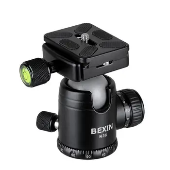 

K36 36mm 360 Horizontal Rotation Panoramic Tripod Ball Head Heavy Duty Loading 20Kg With Quick Releae Plate