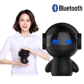 

Bluetooth Speaker Portable smart Robot player Outdoor Loudspeaker Wireless Mini Column Stereo Music Surround Support AUX TF