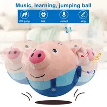 160 chansons électroniques pour animaux domestiques, cochon parlant en Bluetooth, balle sautante en peluche, musique créative, jouet cochon dansant, cadeau pour enfants