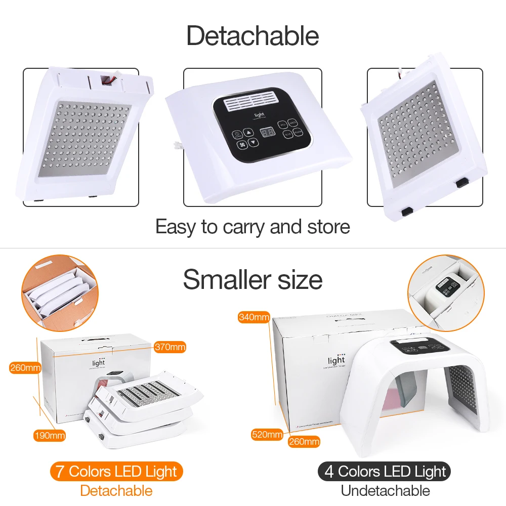 Профессиональный 7 цветов PDT светодиодный светильник для лица терапия устройство для омоложения кожи спа средство для удаления акне против морщин косметическое лечение
