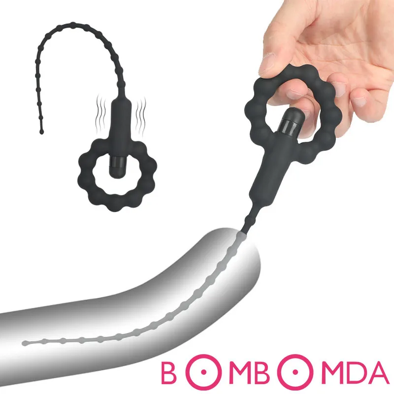 Soft Silicone Urethra Sound Vibrator Sex Toys for Adults Urethral Dilators Penis Plug Insertion Urethral Plug Catheter Vibrator