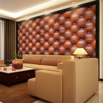 

300cm x 40 cm Wall Stickers 1PC High Quality Fashion 3D Vintage Leather textured wallpaper PVC Mural Realistic Look G806