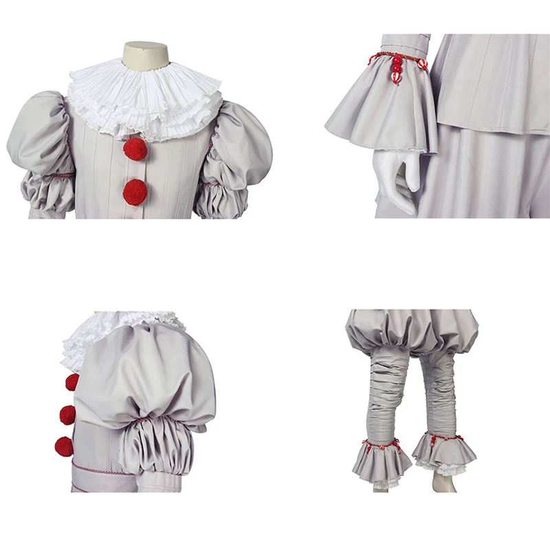 IT Chapter Two Costume It Pennywise, танцевальный клоун, куртка для костюмированной вечеринки, нарядная обувь для взрослых, наряд на Хэллоуин, индивидуальный заказ