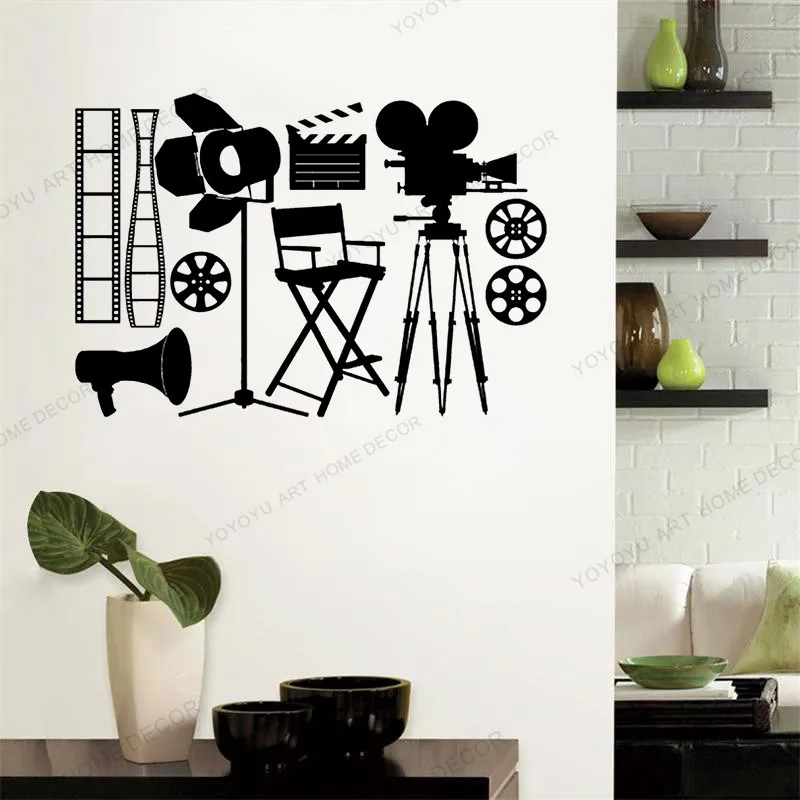 Image Wall Decal Filming Art Movie Wall Sticker Cinema Decoration Modern  Design Film Wallpaper Movie Film Show Wall Murals Rb127 - Wall Stickers -  AliExpress