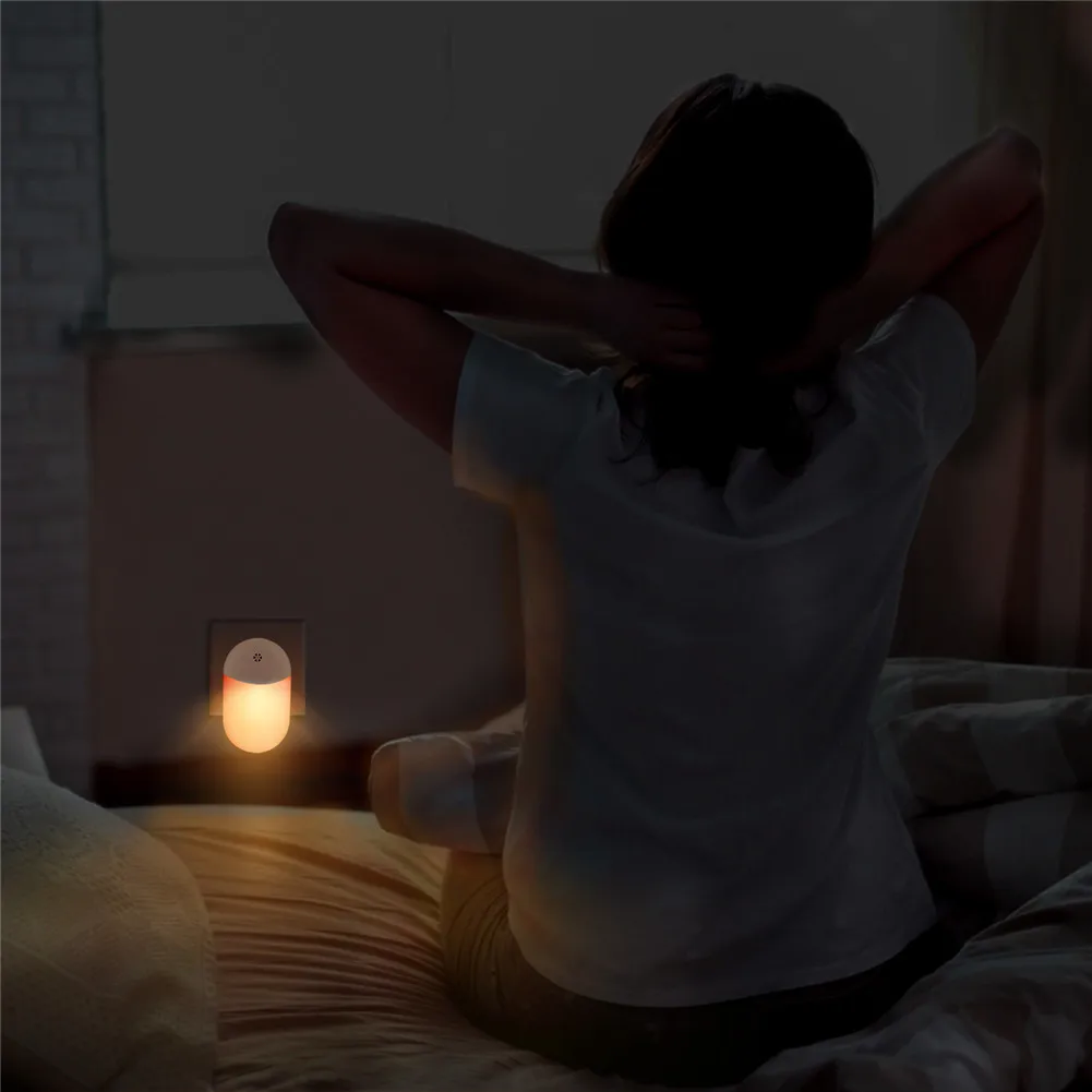 Подключаемый модуль Ночной светильник светодиодный с светильник Сенсор Управление Яркость теплый белый Детский Светильник s для прихожей, кровать