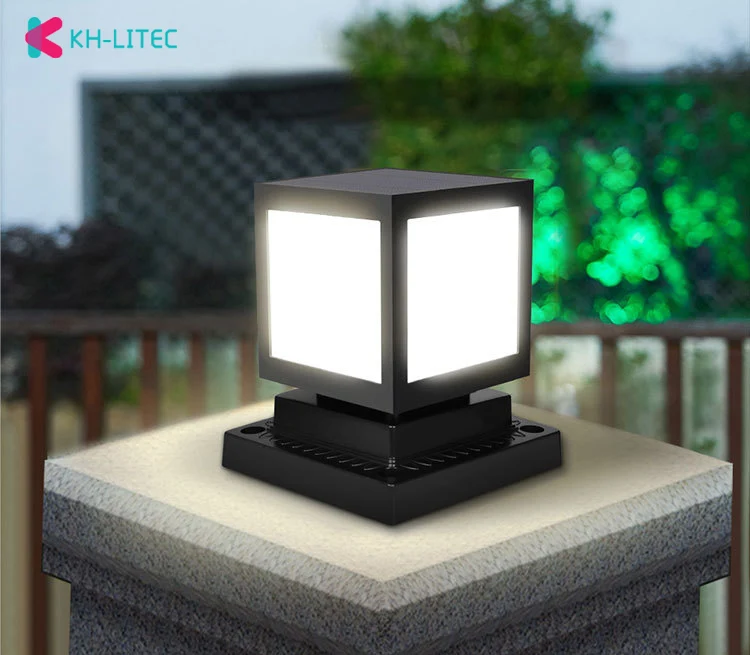 Solar Post Lamp Outdoor IP65 Waterproof Column head light For Garden wall lamp garden Post Deck Cap Column Fence Landscape Lamp
