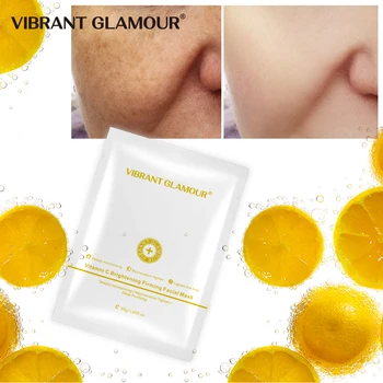 

VIBRANT GLAMOUR Vitamin C Whitening Firming Face Mask Moisturizing Anti-Aging Shrink Pores Blemish Brightening Nourish Skin Care