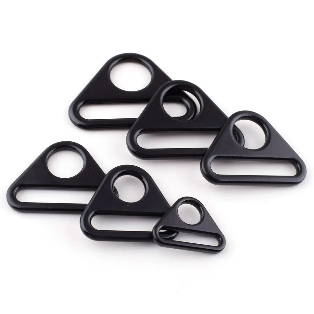 Sourcing Map Metal Triángulo Anillo Hebilla 2"(50mm) Interior Ancho Para Correa Artesanía Bricolaje 4 Piezas