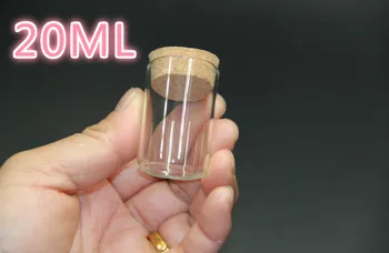 

1000PCS 30*50mm 20ml Tube Glass Jars Cork Stopper Ornaments DIY Containers Mini Wish Bottles For Holiday Wedding home Decoration