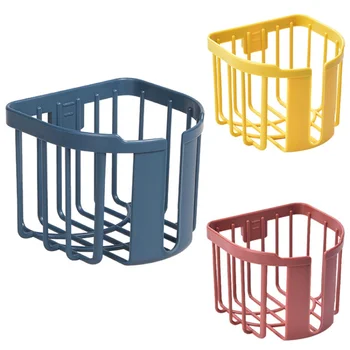

Toilet Non-marking Wall-mounted Paper Tray Roll Paper Holder Bathroom Tissue Storage Multi-function Drain Wall Rack/