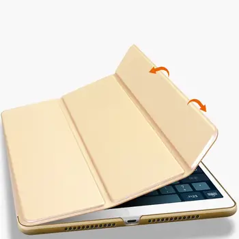 

Tri-fold Protective Case Flip Tablet Holder Transparent Back Cover Waterproof Shell Foldable for iPad Mini 5 2019