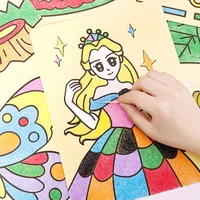 Creative DIY Sand Painting Kids Montessori Toys Children Crafts Doodle Colour Sand Art Pictures Drawing Paper Educational Toys 1