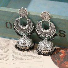 

2021 Bohemian Temperament Handmade Tassel Statement Earrings Indian Jewelry Ethnic Style Vintage Dangle Earrings For Women