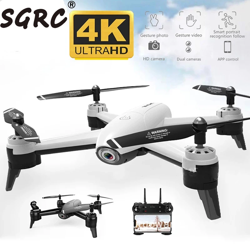 Квадрокоптер SGRC SG106 с Wi-Fi и двойной HD камерой 4K 1080P 720P | Игрушки хобби
