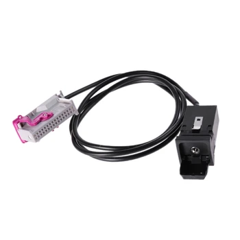 

Car Aux-in RNS-E Navigation AUX Button Audio Adapter Kit 32Pin Plug for Audi