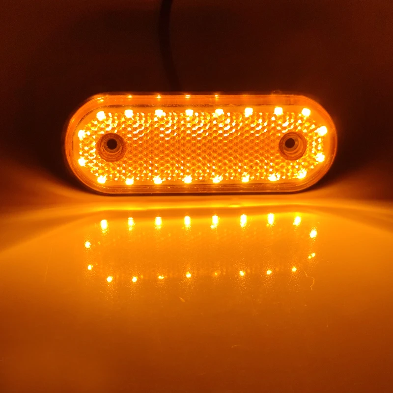 20LED Amber Side Marker Light 24V LED Rear Clearance Lamp Caravan Tail Lights For Truck RV Trailer Lorry Pickup Boats 10x led tail lights led marker lights