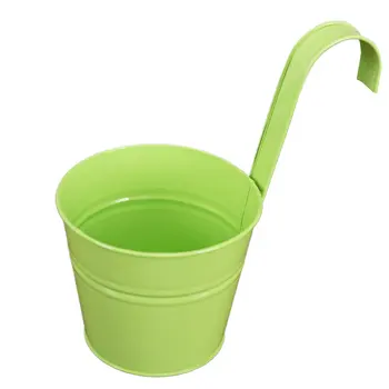 

Color metal hanging bucket green plant flower container can hang flower pot simulation flower personality hanging pot bucket