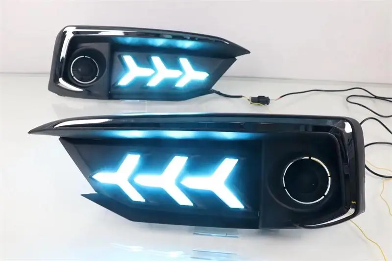 СВЕТОДИОДНЫЙ DRL Дневной светильник желтый Поворотная сигнальная лампа для укладки волос противотуманный фонарь подходит для 10th Civic автомобильный светильник